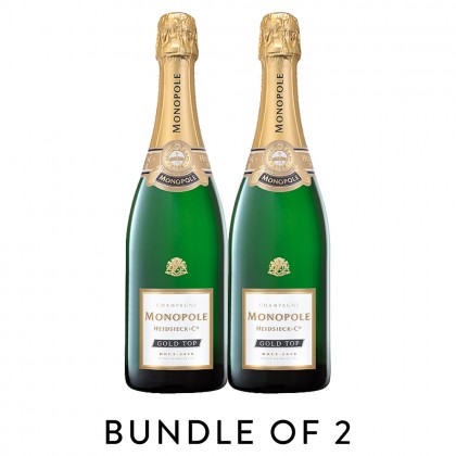[Bundle Of 2] Champagne Monopole Heidsieck Gold Top Brut 2018, 750ml