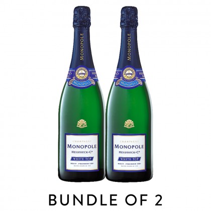 [Bundle Of 2] Champagne Monopole Heidsieck White Top Brut Premier Cru, 750ml